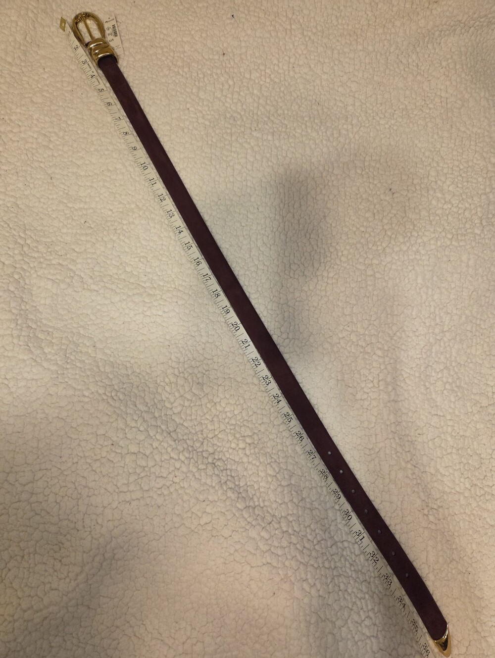Madewell Suede Burgundy Leather Belt XS - Picture 5 of 7